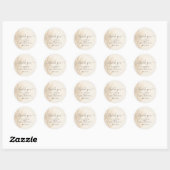 Boho zomer pampas gras waterverf Dank je baby Ronde Sticker (Vel)