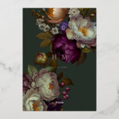 Boho Zomer Roos aestethische bruiloft Folie Uitnodiging (Achterkant)