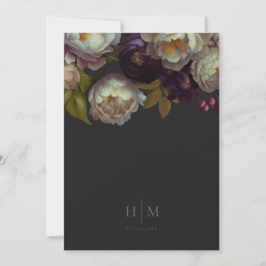 Boho Zomer Roos aestethische bruiloft Kaart (Achterkant)