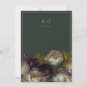 Boho Zomer Roos  aestethische bruiloft Kaart (Achterkant)