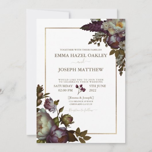 Boho Zomer Roos  aestethische bruiloft Kaart (Voorkant)