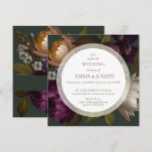 Boho Zomer Roos aestethische bruiloft Kaart (Voorkant / Achterkant)