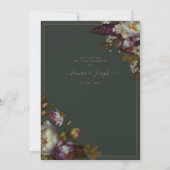 Boho Zomer Roos  aestethische bruiloft Kaart (Achterkant)