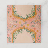 Boho Zomer Roze Bloem Plaatskaartje (Buitenkant ongevouwen)