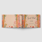 Boho Zomer Roze Bloemachtige Bruiloft Gastenboek (Volledig)