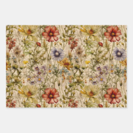 BOHO ZOMER WILDBLOEM BLOEMEN WIKKELPAPIER VEL