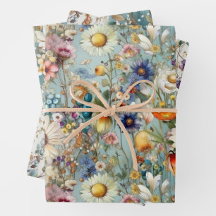 BOHO ZOMER WILDBLOEMEN BLOEMENKLEED INPAKPAPIER VEL