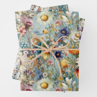BOHO ZOMER WILDBLOEMEN BLOEMENKLEED INPAKPAPIER VEL