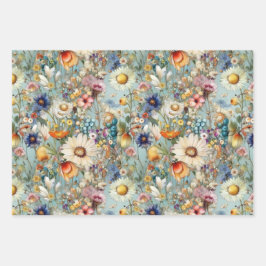 BOHO ZOMER WILDBLOEMEN BLOEMENKLEED INPAKPAPIER VEL