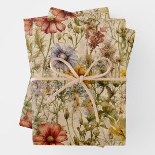 BOHO ZOMER WILDBLOEMEN BLOEMENKRANS INP AKPAPIER V INPAKPAPIER VEL