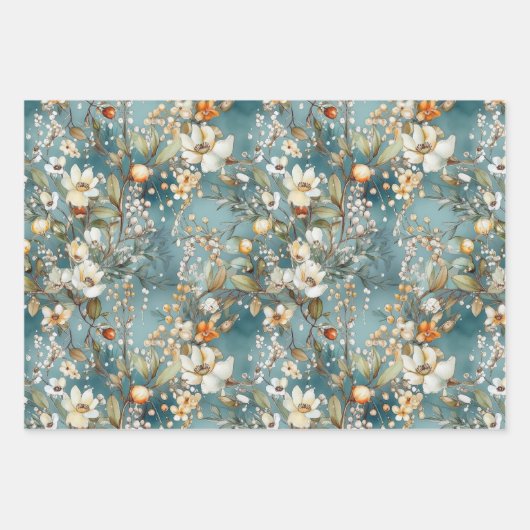 BOHO ZOMER WILDE BLOEM INPAKPAPIER VEL (Voorkant 3)