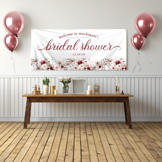 Boho Zomer Wilde Bloemen Bruiloft Feest Welkom Spandoek