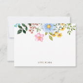 Boho Zomer Wilde Bloemen Dankkaart Bedankkaart (Achterkant)