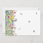 Boho Zomer Wildflower Bruiloft Kaart (Achterkant)