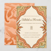 Boho zomer zon bruiloft kaart (Voorkant / Achterkant)