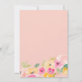 Boho  zomergoudbloemen vrijgezellenfeest kaart (Achterkant)