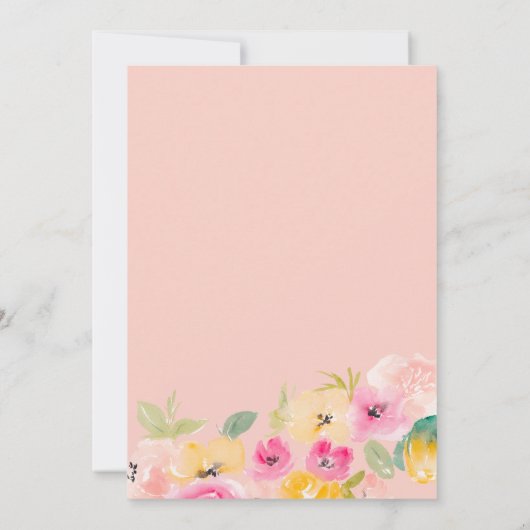 Boho zomergoudbloemen vrijgezellenfeest kaart (Achterkant)