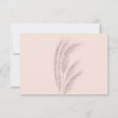 Boho zomerpampas gras roos goud rsvp kaartje (Achterkant)