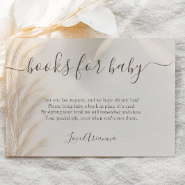 Boho zomerpampas gras waterverf boeken voor baby informatiekaartje