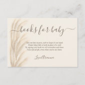 Boho zomerpampas gras waterverf boeken voor baby informatiekaartje (Voorkant)