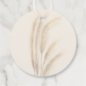 Boho zomerpampas gras waterverf Dank u baby Bedankjes Labels (Achterkant)