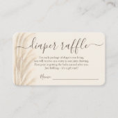 Boho zomerpampas gras waterverf diaper raffinage informatiekaartje (Voorkant)