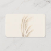 Boho zomerpampas gras waterverf diaper raffinage informatiekaartje (Achterkant)