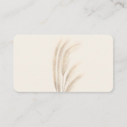 Boho zomerpampas gras waterverf diaper raffinage informatiekaartje (Achterkant)