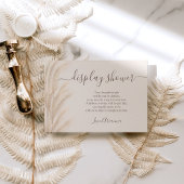 Boho zomerpampas gras waterverf display douche informatiekaartje