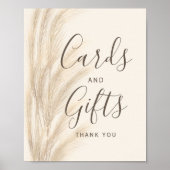 Boho zomerpampas Kaart cadeaus voor de bruiloft me Poster (Voorkant)