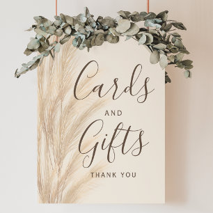 Boho zomerpampas Kaart cadeaus voor de bruiloft me Poster