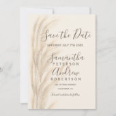 Boho zomerpampas red save the date bruiloft (Voorkant)