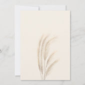 Boho zomerpampas red save the date bruiloft (Achterkant)