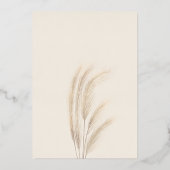 Boho zomerpampas waterverf baby shower folie uitnodiging (Achterkant)