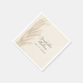 Boho zomerpampas waterverf bruiloft servet (Hoek)