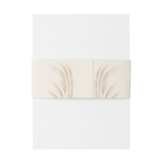 Boho zomerpampas waterverf bruiloft uitnodigingen wikkel (Achterkant Voorbeeld)