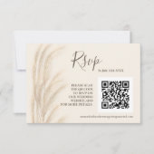 Boho zomerpampas waterverf rsvp qr code (Voorkant)