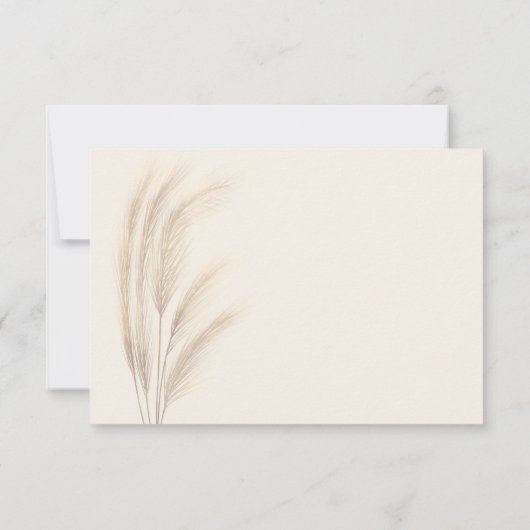 Boho zomerpampas waterverf rsvp qr code (Achterkant)