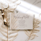Boho zomerpampasgras die een bruiloft wenst informatiekaartje