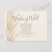 Boho zomerpampasgras die een bruiloft wenst informatiekaartje (Voorkant)