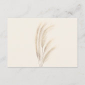 Boho zomerpampasgras die een bruiloft wenst informatiekaartje (Achterkant)