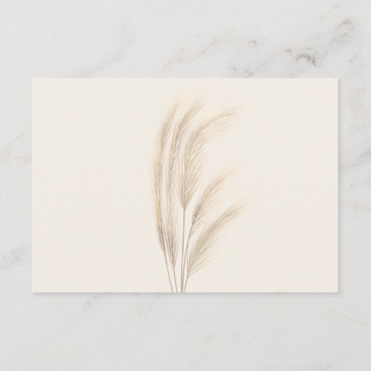 Boho zomerpampasgras die een bruiloft wenst informatiekaartje (Achterkant)