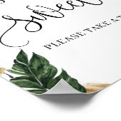 Boho-zomertropische bladeren liefde is zoet teken poster (Hoek)