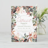 Boho Zomertuin Bloemen Pensioen Party Kaart (Staand voorkant)