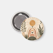 Boho Zon & Botanische Kunst Magneet (Voorkant / Achterkant)