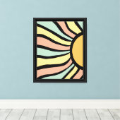 Boho zon canvas afdruk (Insitu (Houten vloer))