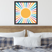 Boho zon canvas afdruk (Insitu (Slaapkamer))
