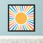Boho zon canvas afdruk (Insitu (Houten vloer))