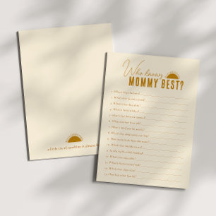 Boho zon die mama Baby shower spel Kaart kent