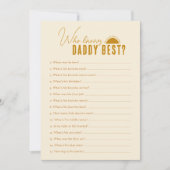 Boho zon die weet papa Baby shower spel Kaart (Voorkant)